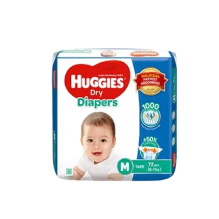 Huggies Medium Size Belt System Baby Diaper 6-11Kg 60Pcs Pack